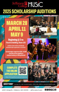 music scholarship auditions 2025 poster