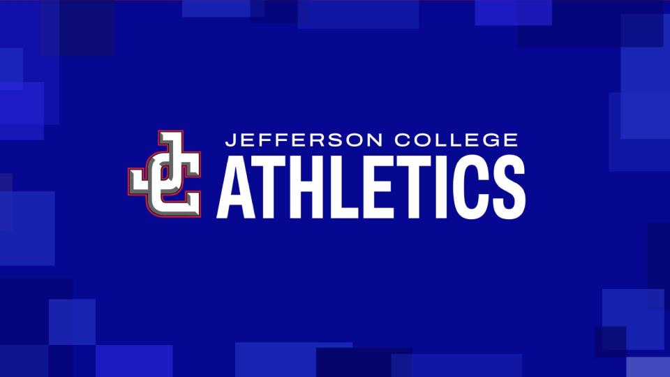 Visual reference of Jefferson College Athletics Blue PowerPoint Cover