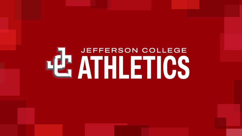 Visual reference of Jefferson College Athletics Red PowerPoint Cover