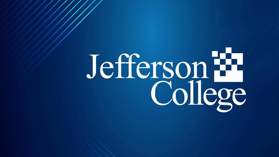Visual reference of Jefferson College Stripes PowerPoint Cover