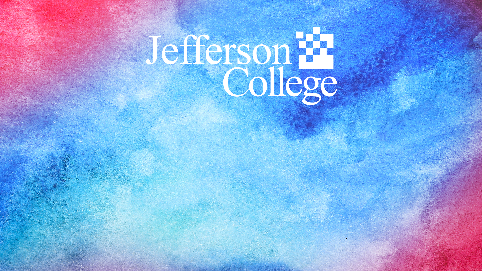Visual reference of Jefferson College Watercolor PowerPoint Cover